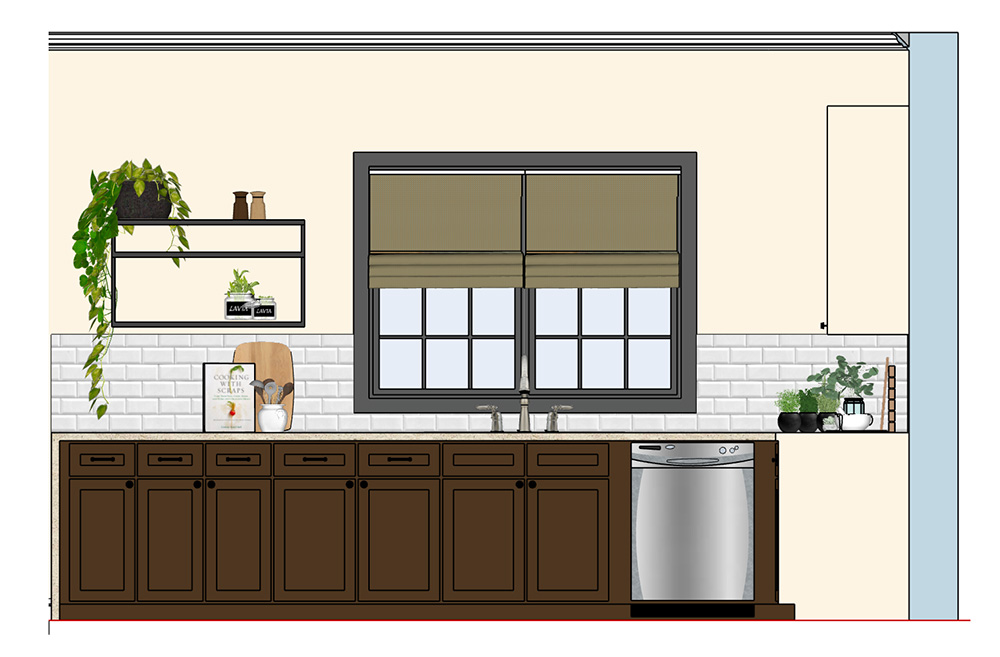 312 Emerson Kitchen Elevation facing North 1000x657