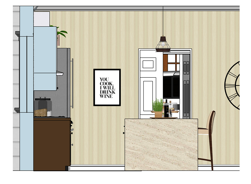 312 Emerson Kitchen Elevation facing South 1000x732