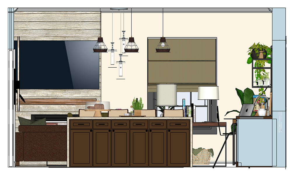 312 Emerson Kitchen Elevation facing West 1000x597