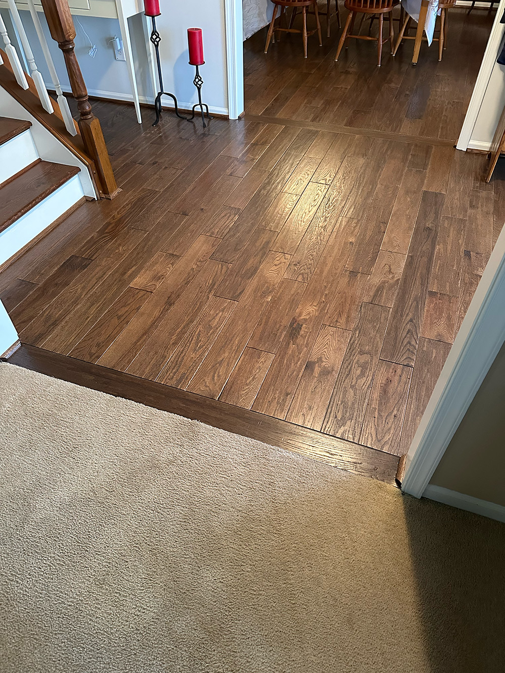 Foyer with hardwood flooring