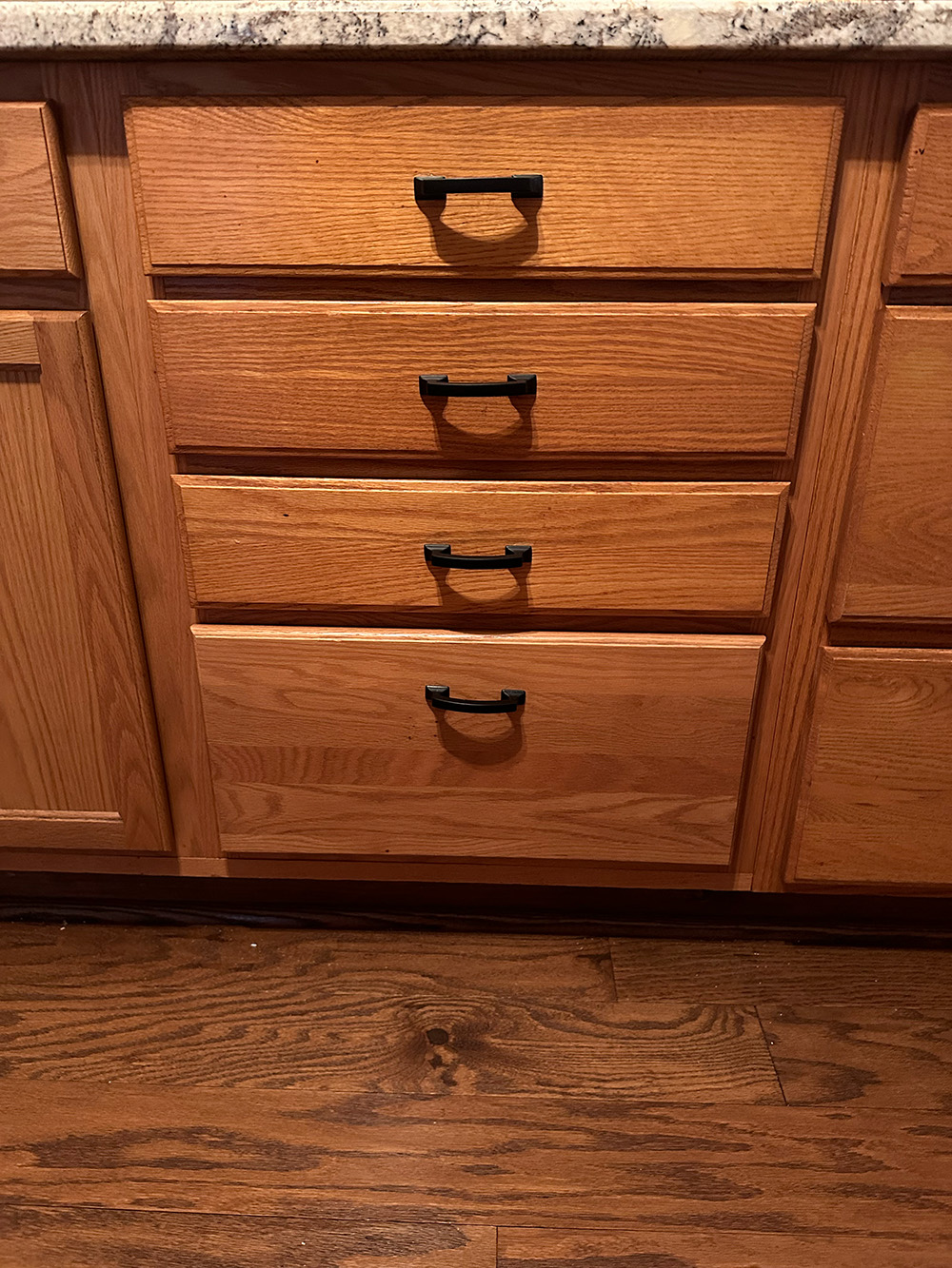 After-Kitchen microwave cabinet drawers