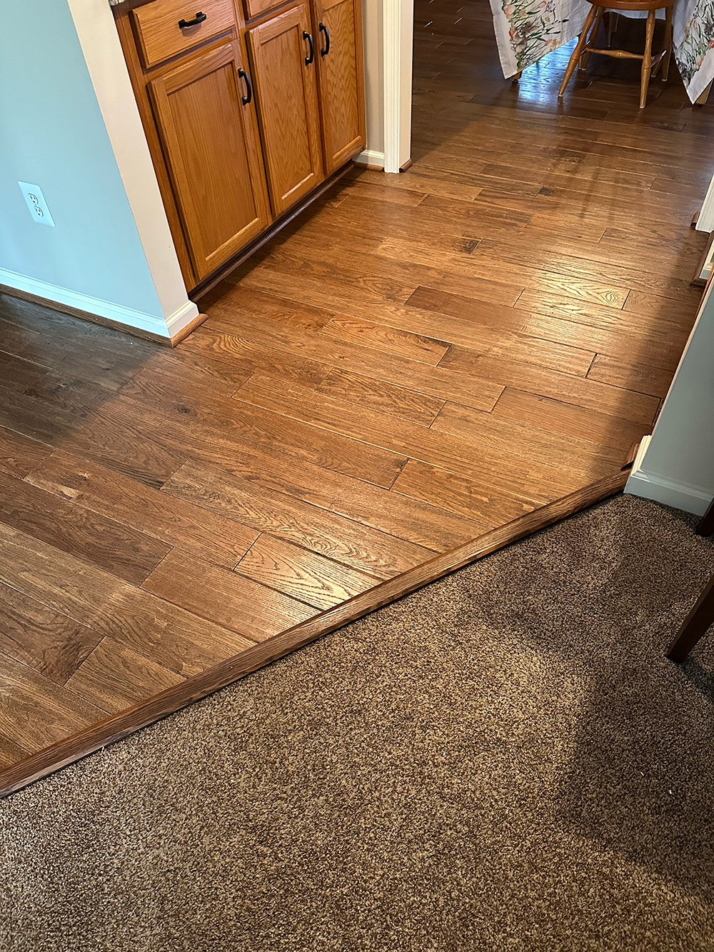 Kitchen with hardwood