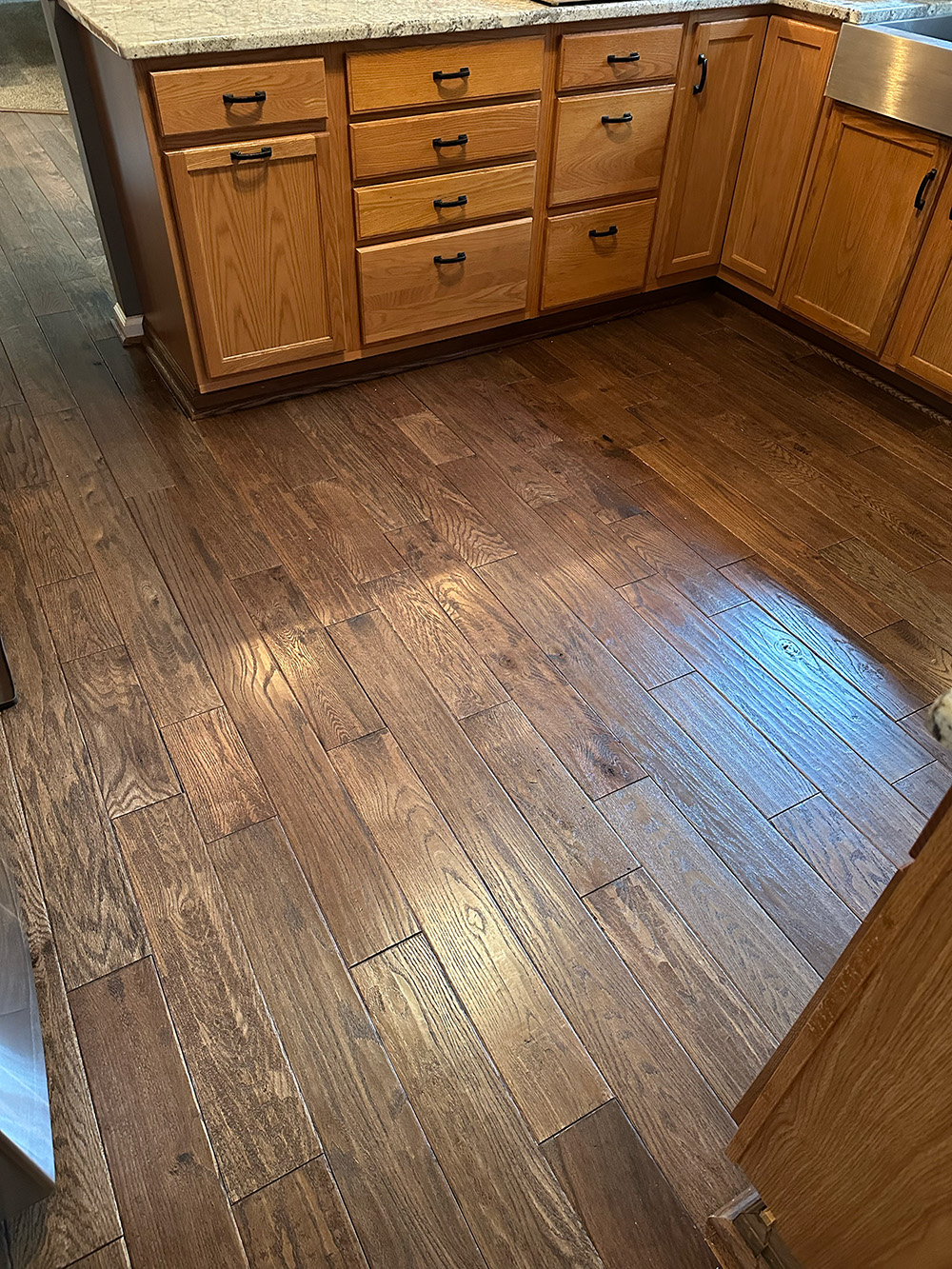 Kitchen with hardwood
