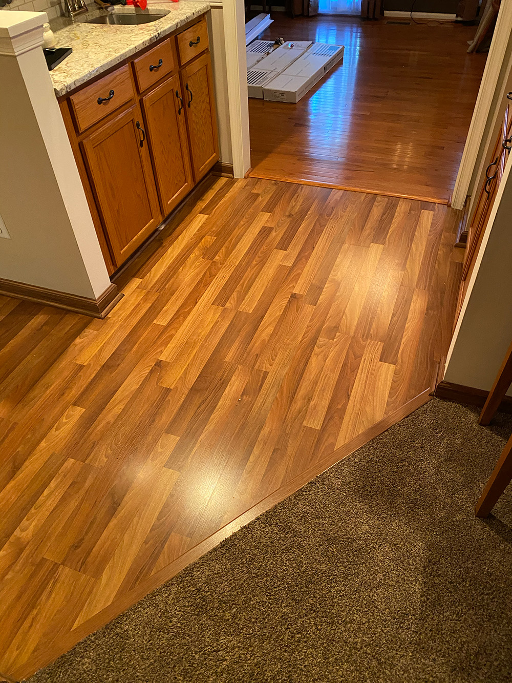 Kitchen with Pergo flooring