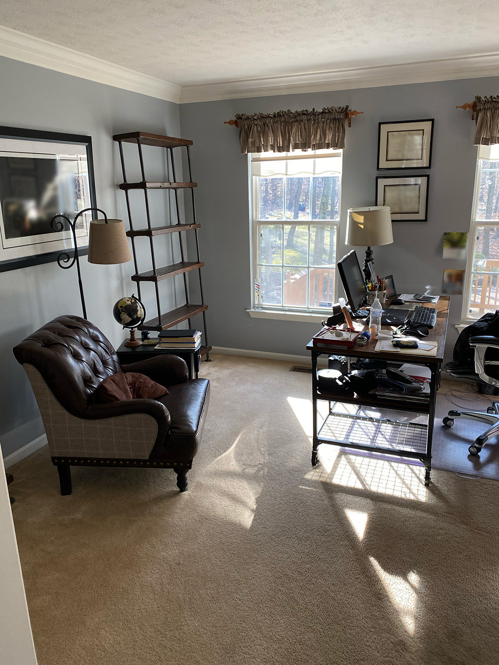 Office with carpet