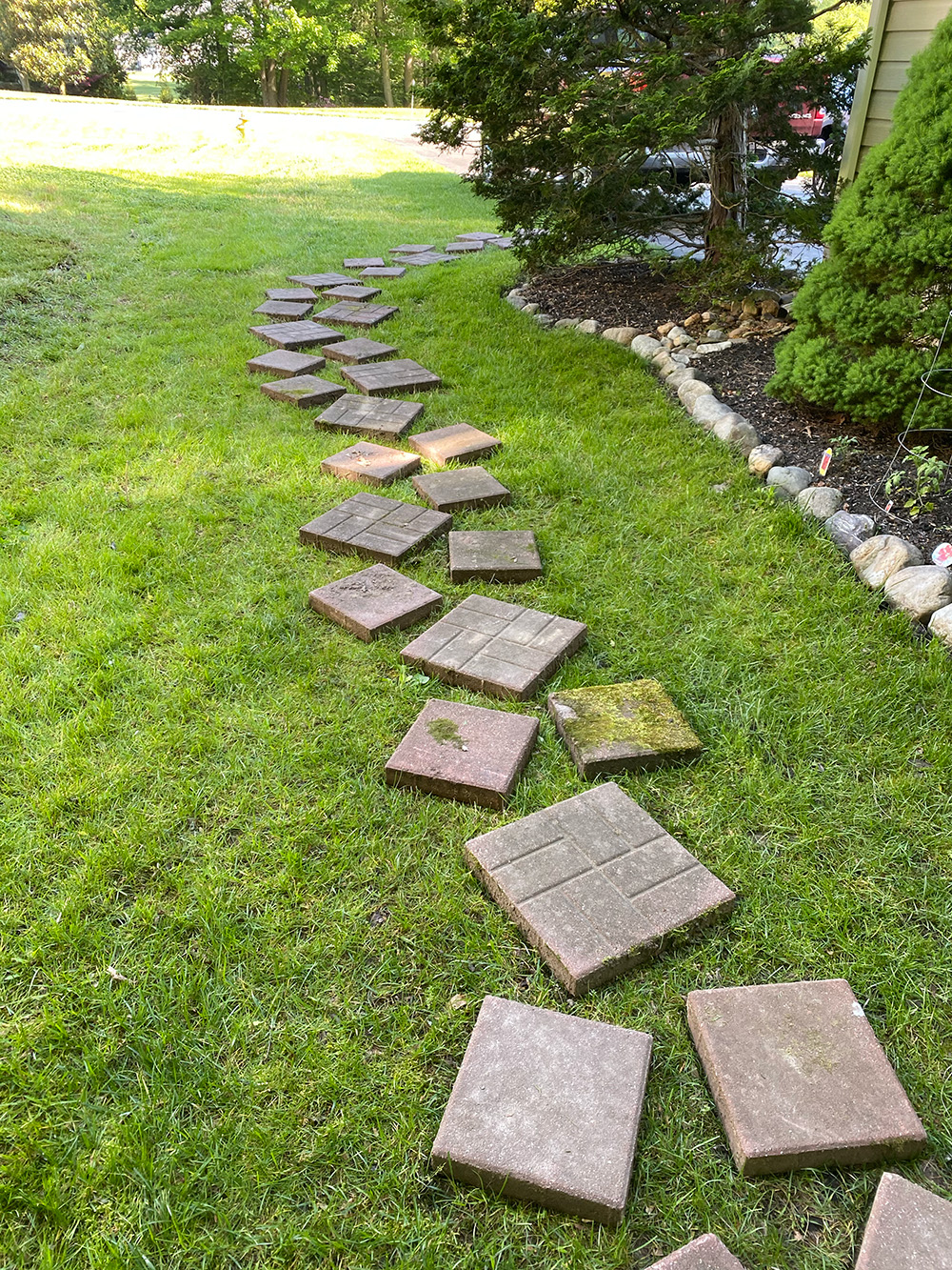 Paver garden walkway