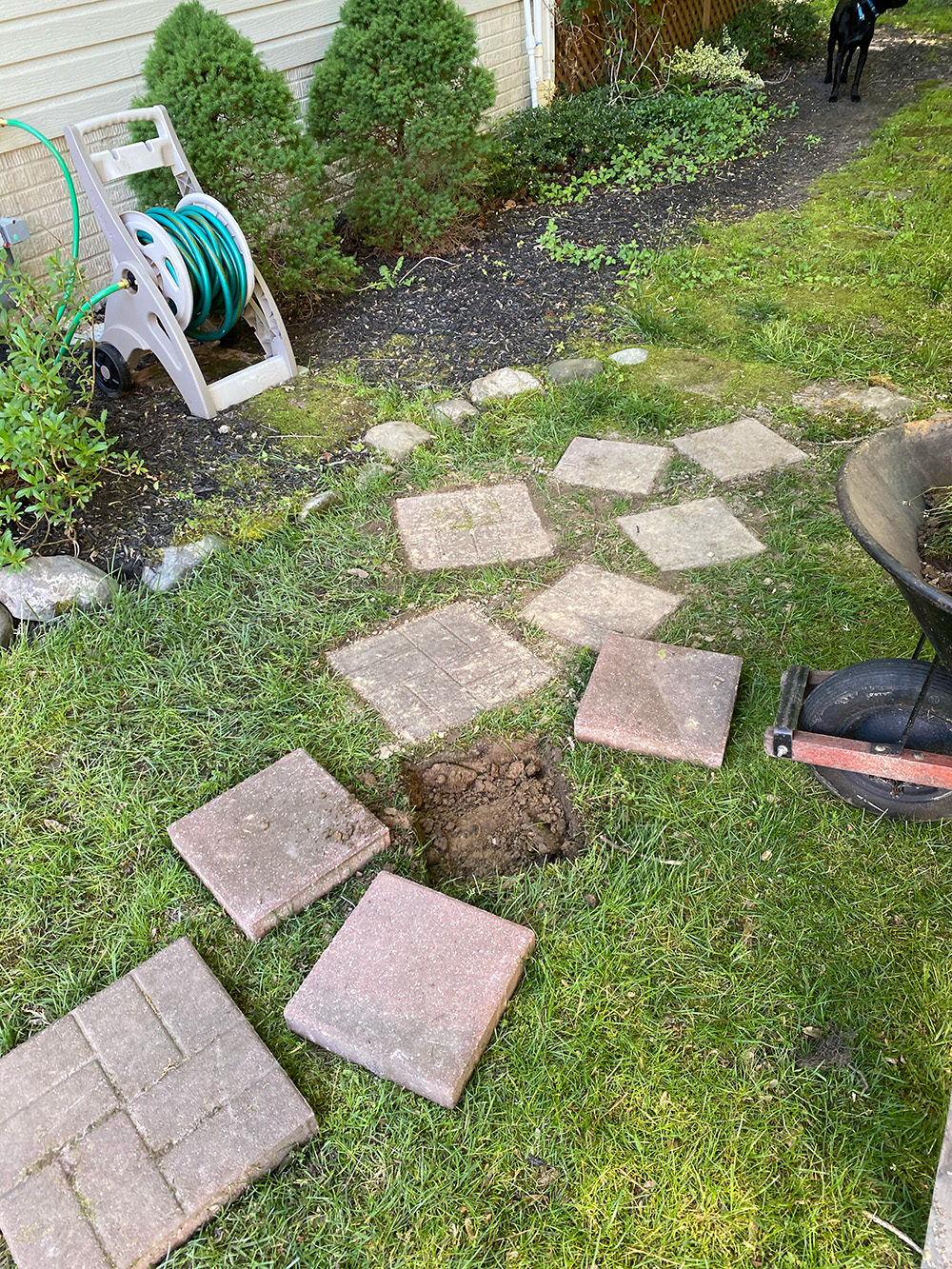 Paver garden walkway