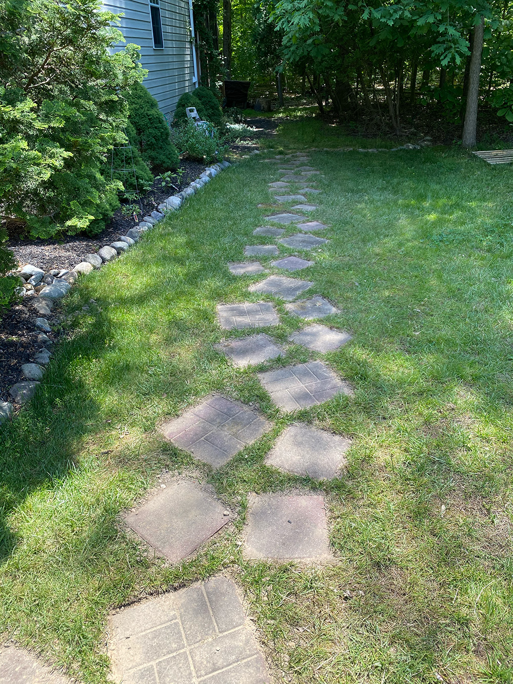 Paver garden walkway