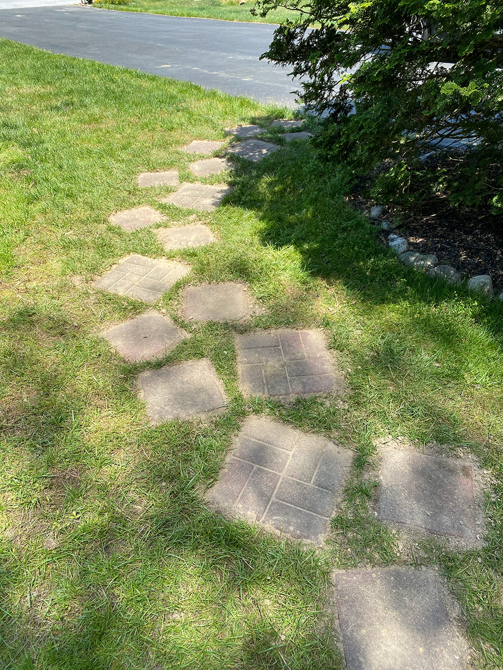 Paver garden walkway