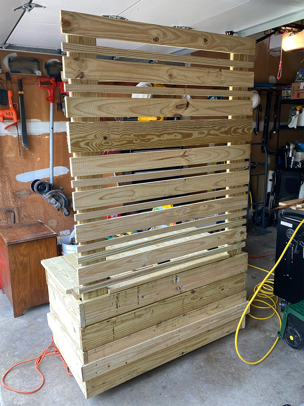 Wood custom privacy storage unit