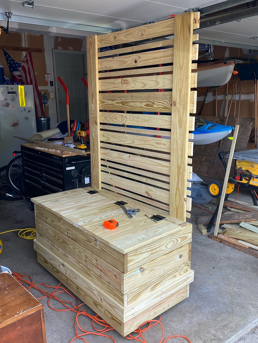 Wood custom privacy storage unit