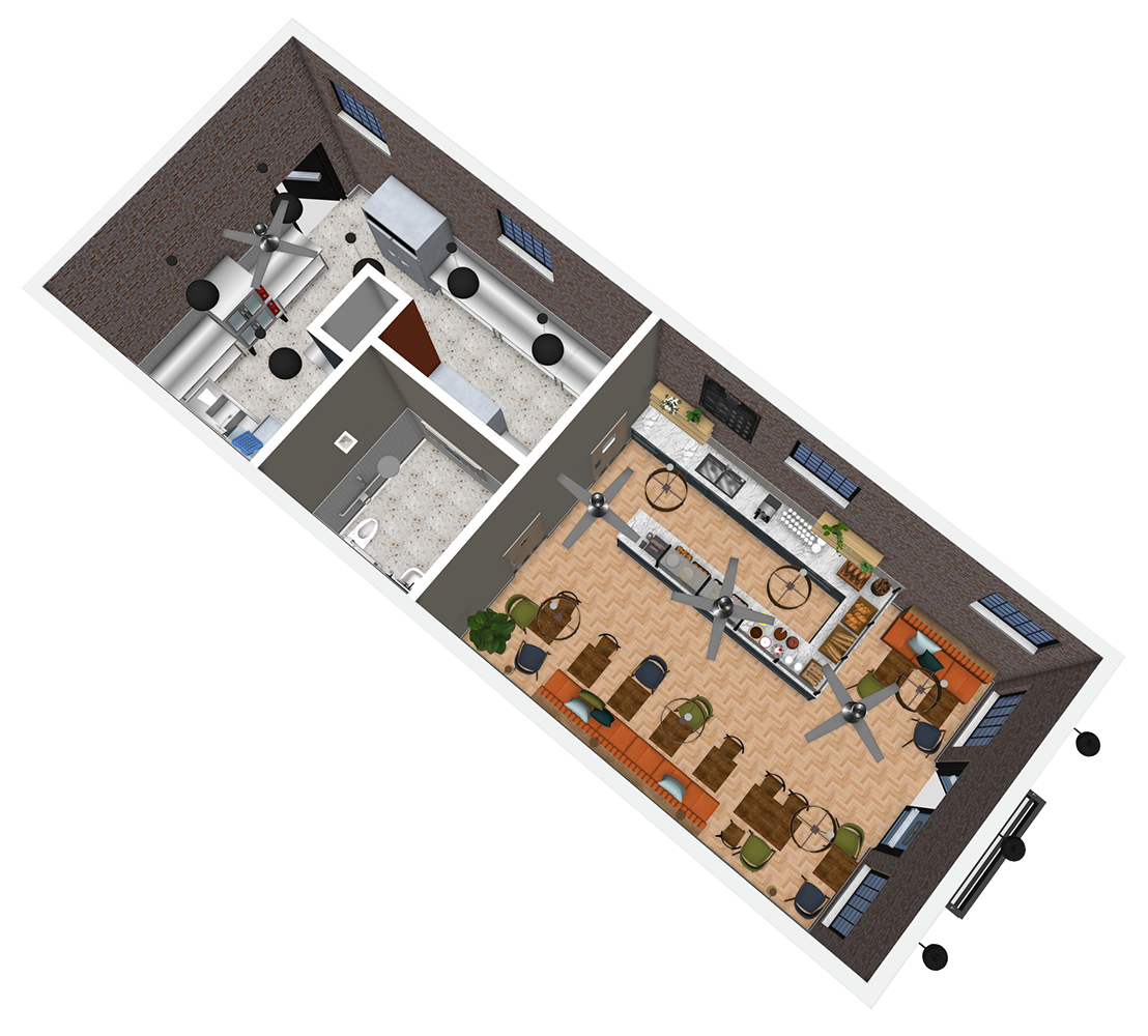 Baby Cake's Bakery 3D render left