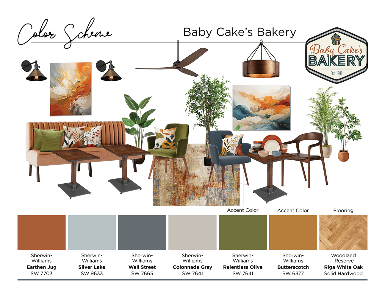 Baby Cake's Bakery Color Scheme
