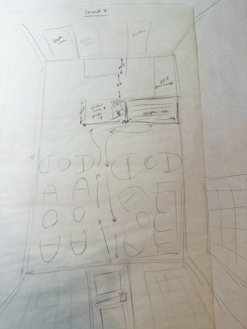 Baby Cake's Bakery concept development sketch 2