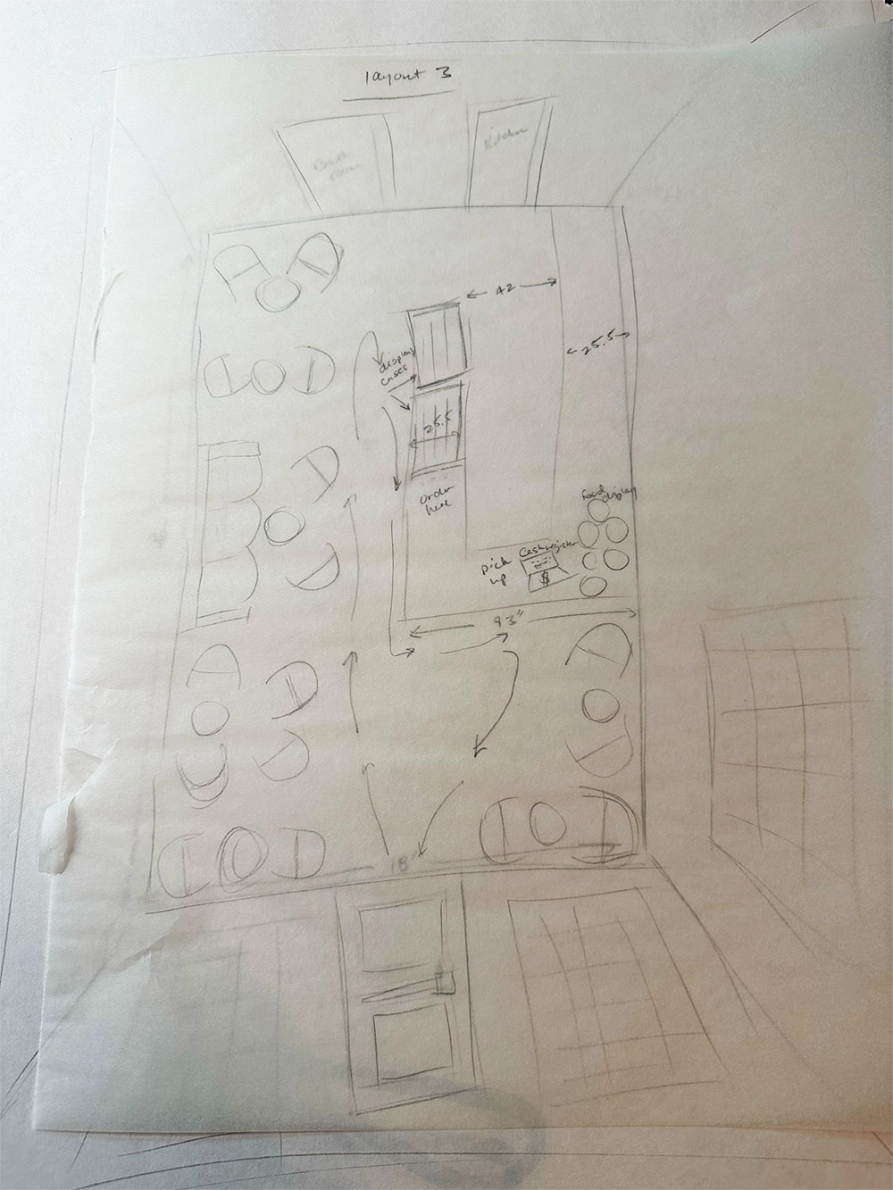 Baby Cake's Bakery concept development sketch 3
