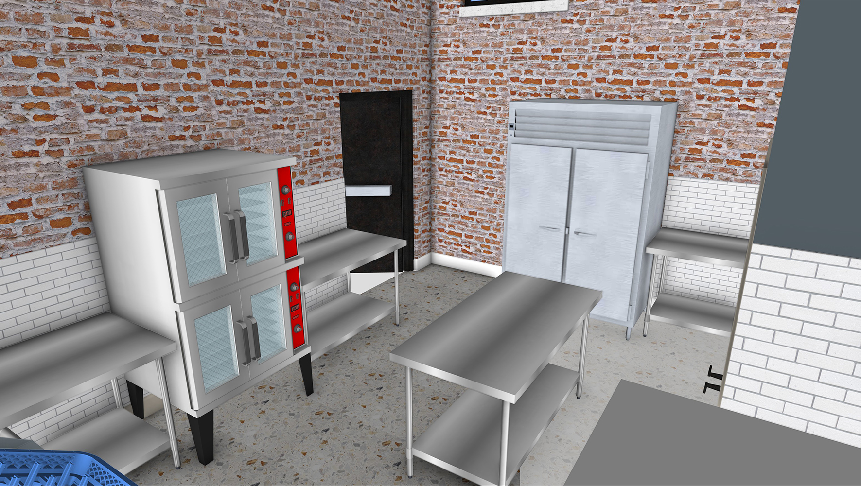 Baby Cake's Bakery Kitchen inside facing NE