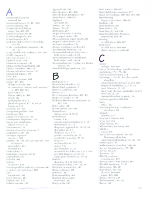 Atlas of Pediatrics Index1
